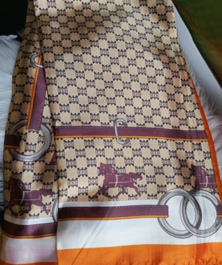 Luxury Printed Silk Scarf